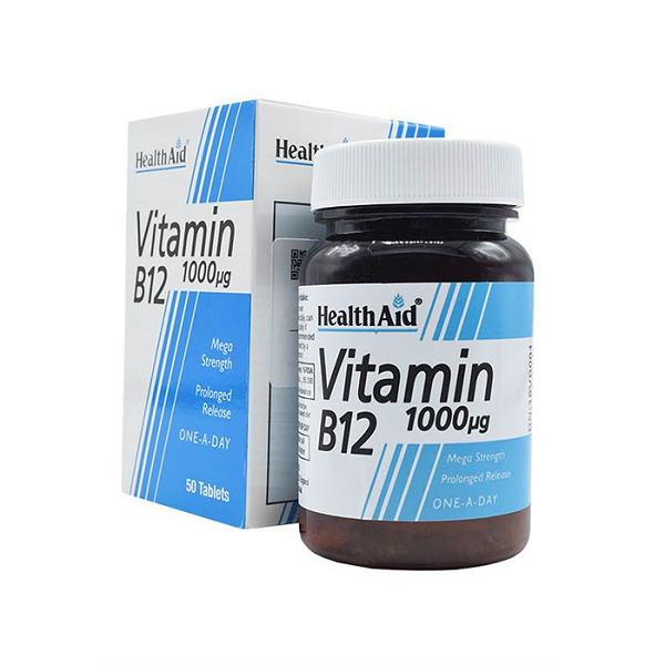 قرص ویتامین B12 ۱۰۰۰ میکروگرم هلث اید ۵۰ عددی