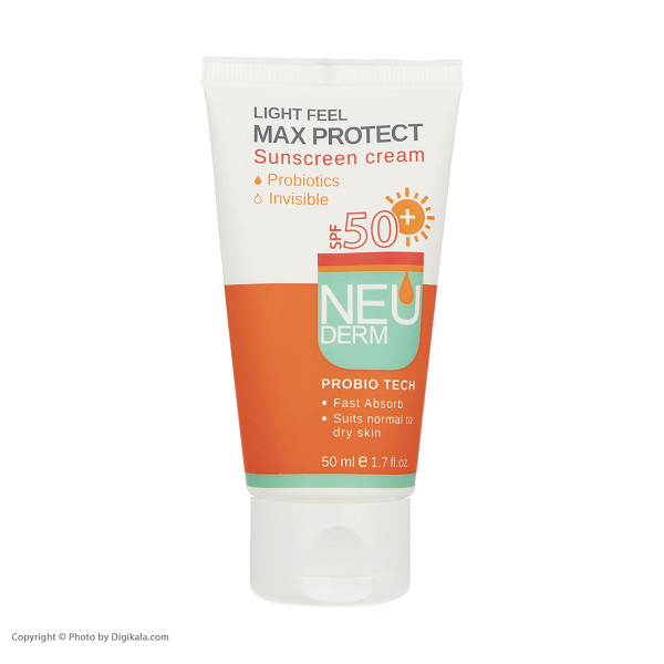 ضد آفتاب مکس پروتکت بی رنگ مناسب انواع پوست SPF 50 نئودرم